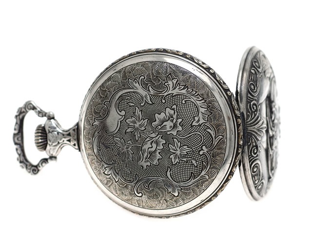 アエロ 懐中時計「ホース」銀仕上 手巻 OH済 USED