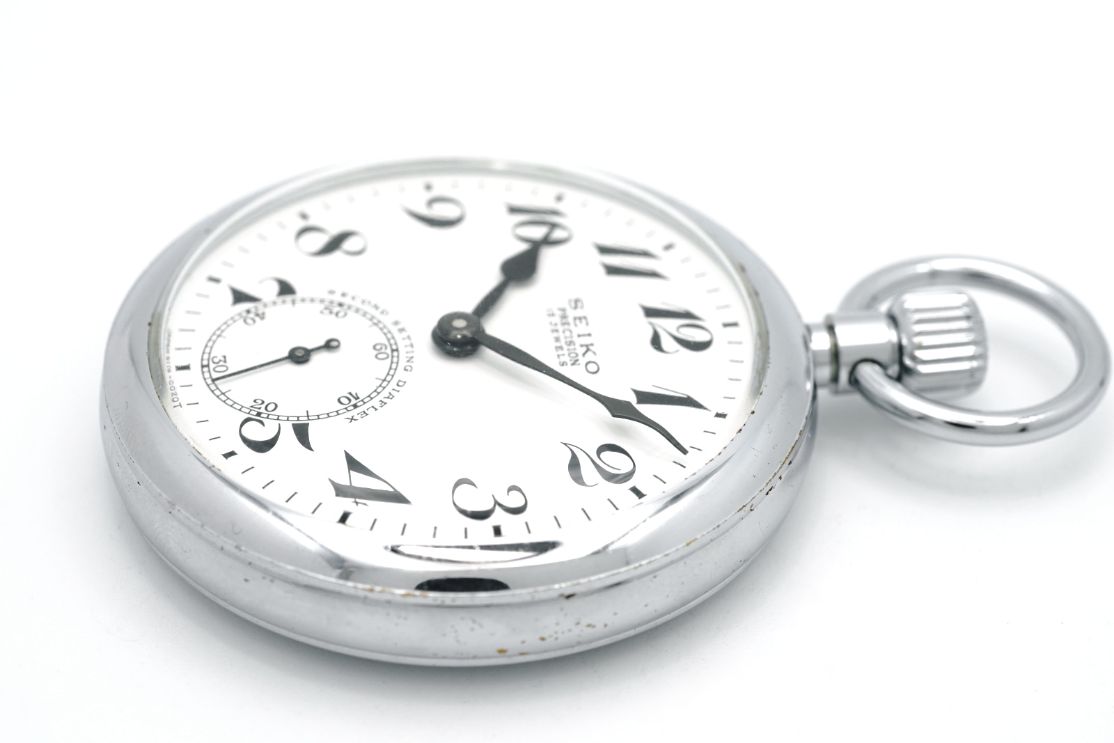 セイコー プレシジョン 懐中時計 91-0020 黒針 セコンドセッティング 15石 手巻 OH済 昭和45年/1970年製 Seiko