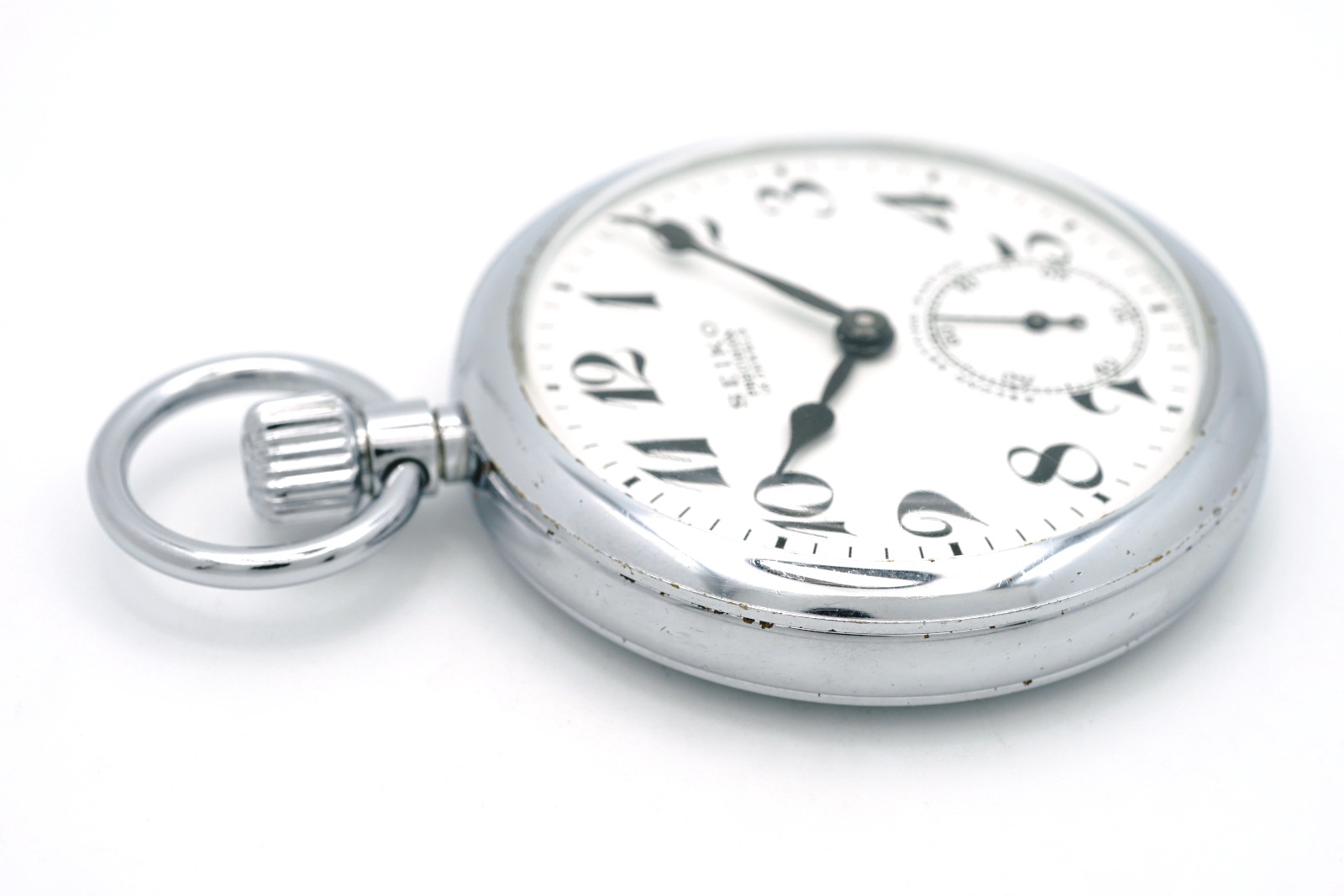 セイコー プレシジョン 懐中時計 91-0020 黒針 セコンドセッティング 15石 手巻 OH済 昭和45年/1970年製 Seiko