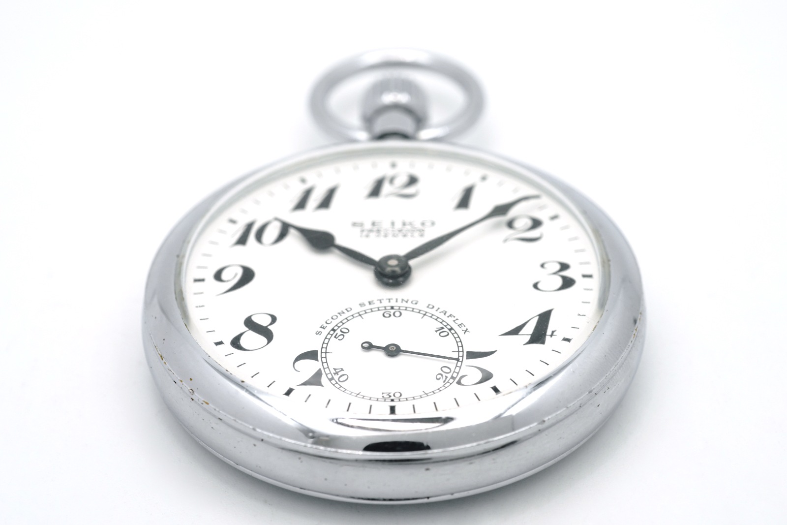 セイコー プレシジョン 懐中時計 91-0020 黒針 セコンドセッティング 15石 手巻 OH済 昭和45年/1970年製 Seiko