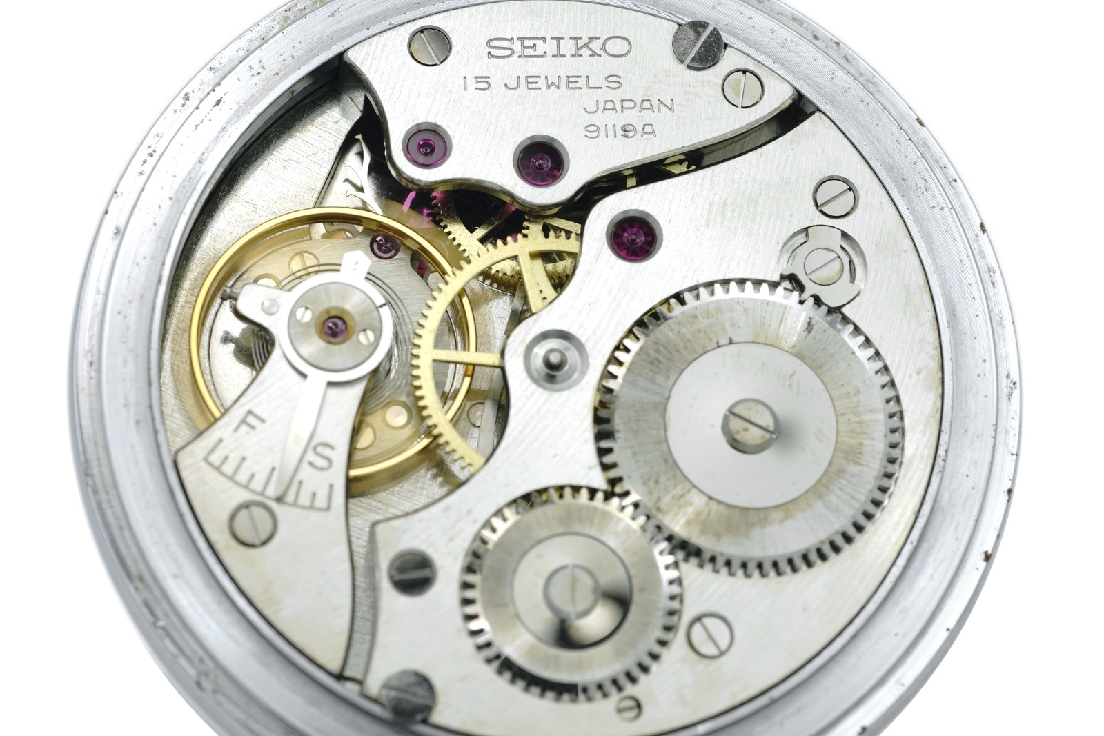 セイコー プレシジョン 懐中時計 91-0020 黒針 セコンドセッティング 15石 手巻 OH済 昭和45年/1970年製 Seiko