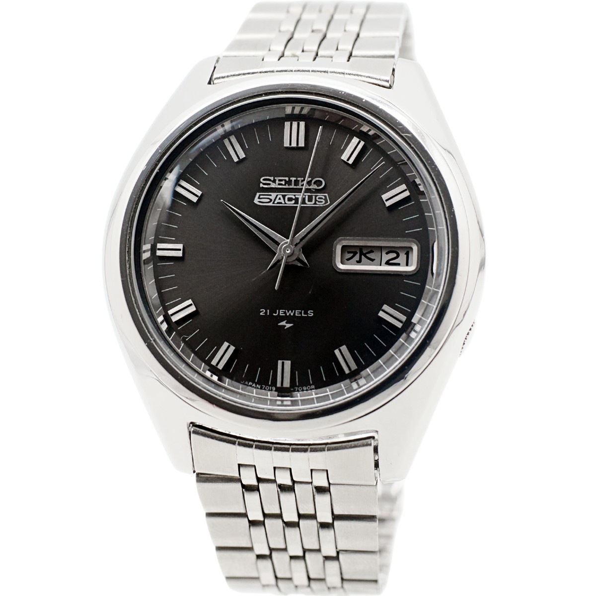 セイコー 5アクタス 7019-7060 グレー文字盤 自動巻 OH済 昭和45年/1970年製