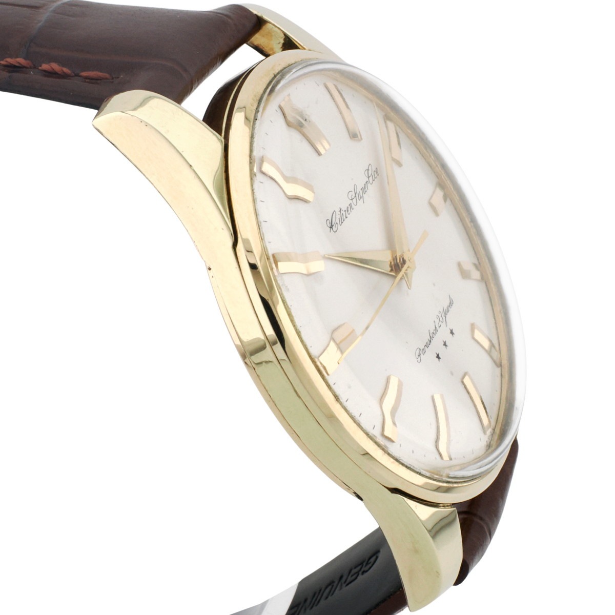 Citizen シチズン スーパーエース 三ツ星 A51507081 シチズン スーパーエース A51507081 14金張り 38mm大型ケース 23石 手