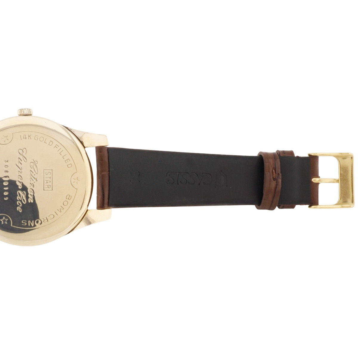 Citizen シチズン スーパーエース 三ツ星 A51507081 シチズン スーパーエース A51507081 14金張り 38mm大型ケース 23石 手