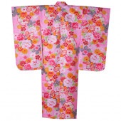 女の子 七五三 七歳 四つ身 よつみ 着物 小紋 咲 重ね衿・長襦袢付き|和小物|キッズ Kid's