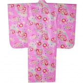 女の子 七五三 七歳 四つ身 よつみ 着物 小紋 咲 重ね衿・長襦袢付き|和小物|キッズ Kid's