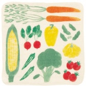 ガーゼタオル MUSUBI ORGANIC 4重ガーゼハンカチ 抗菌防臭 やさい マルチ