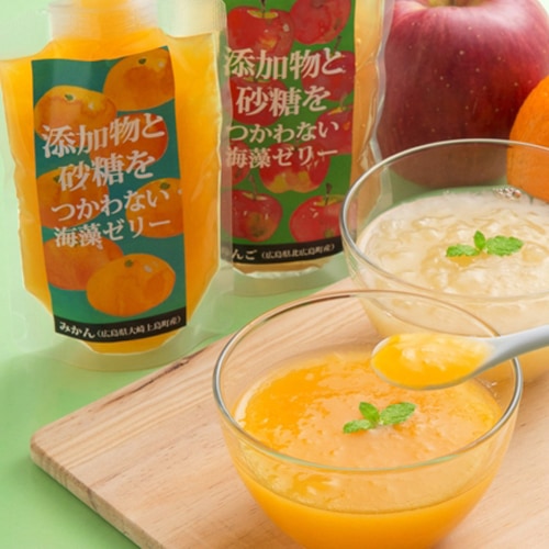 添加物と砂糖を使わない海藻ゼリー(りんご10個・みかん10個+おまけ 添加物と砂糖を使わない海藻ゼリー(りんご10個・みかん10個+おまけ