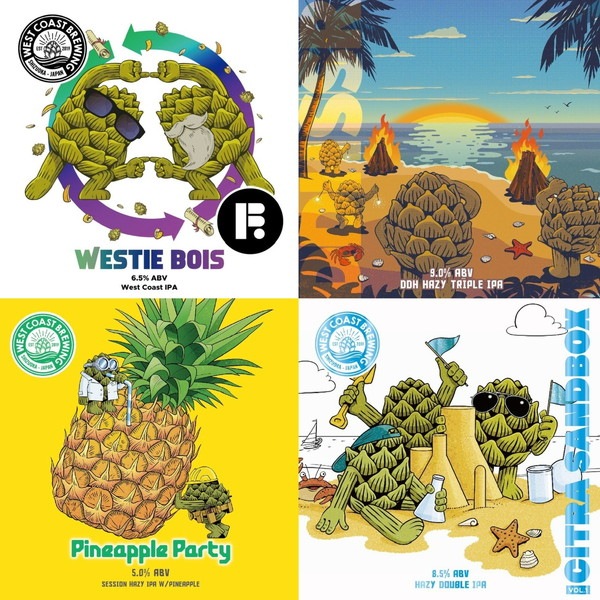 ＜送料無料＞『 Golden Hopline 』 Westie Bois x 1本 + DDHSSR x 1本 + Pineapple Party x 1本 + Citra Sandbox Vol.1 x 1本