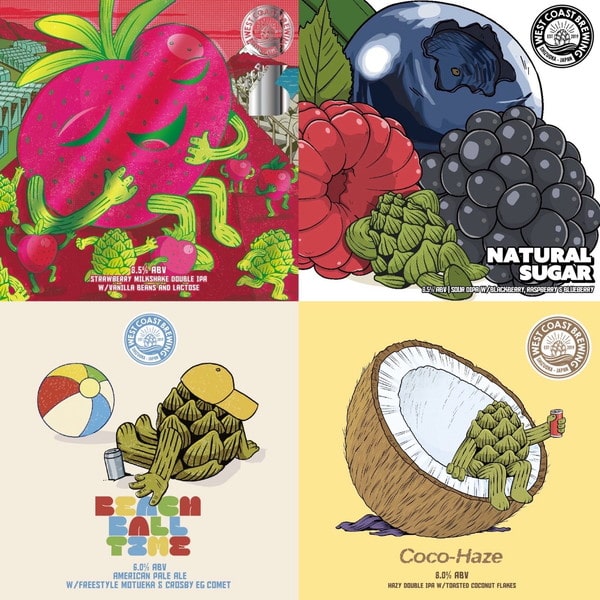 『 Lush Island 』 Strawberry Fruit Monster x 1本 + Natural Sugar x 1本 + Beach Ball Time x 1本 + Coco-Haze x 1本