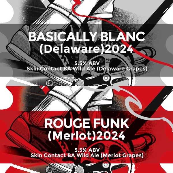 ≪GMT+9≫ 2種MIX 『 Basically Blanc (Delaware) 2024 / Rouge Funk (Merlot) 2024 』 各1本ずつ