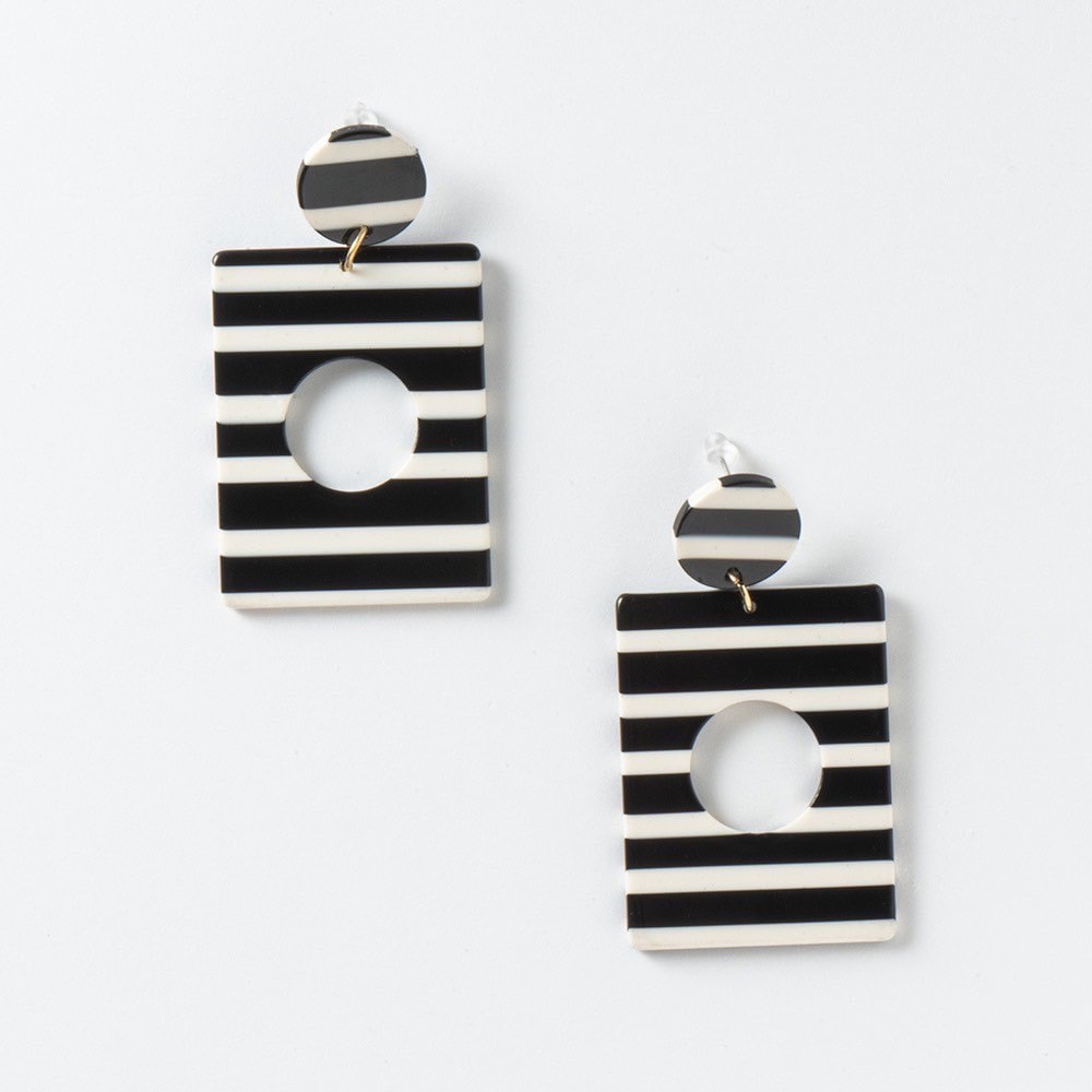 SquareStripeEarrings