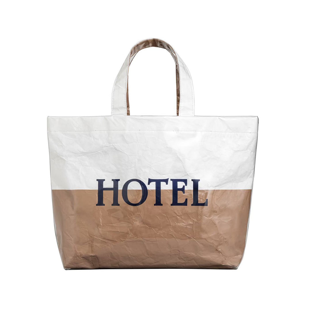 人気モデル THE WEEKEND HOTEL トートバッグ 限定】PVCBag(HOTEL)WHITE×BEIGE | Limited Edition | THE WEEKEND HOTEL
