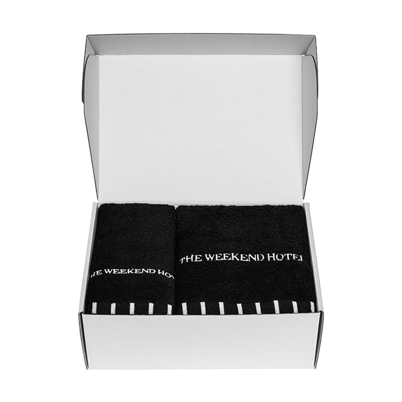 BathTowel GIFTBOX(Msize Black,Lsize Black2å)