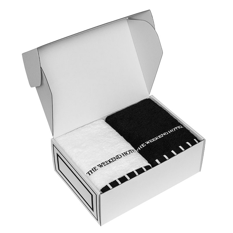 BathTowel GIFTBOX(Msize White,Msize Black)2å