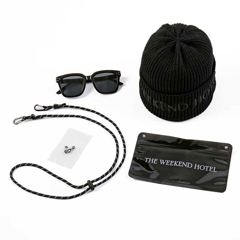 �ڸ����KnitHat��Sunglasses Set 