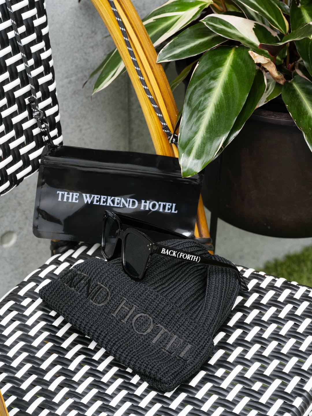 �ڸ����KnitHat��Sunglasses Set 