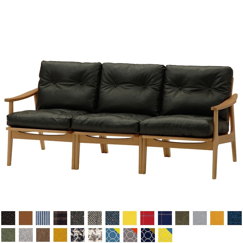 オークフレームチェア 3シーター