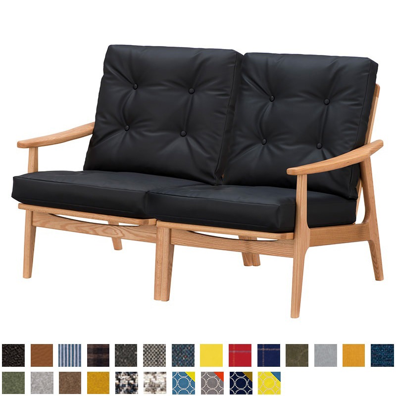 オークフレームハイバックチェア 2シーター