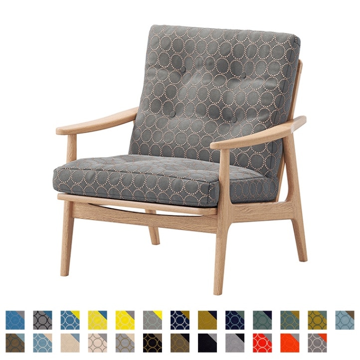 【受注品】オークフレームワイドハイバックチェア 1シーター・