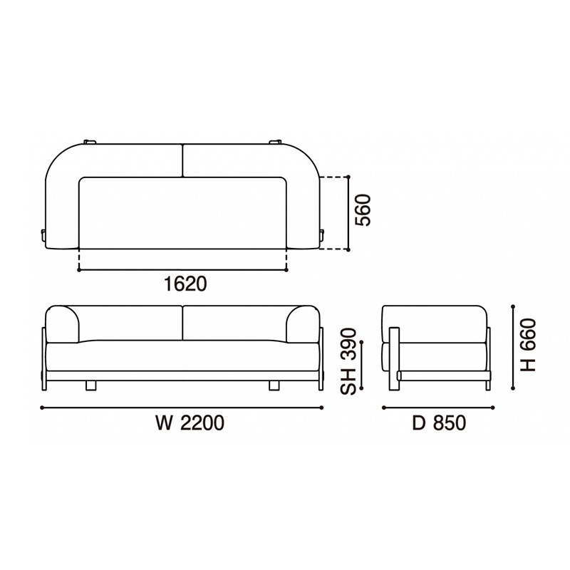 Elephant Sofa 3-Seater エレファントソ