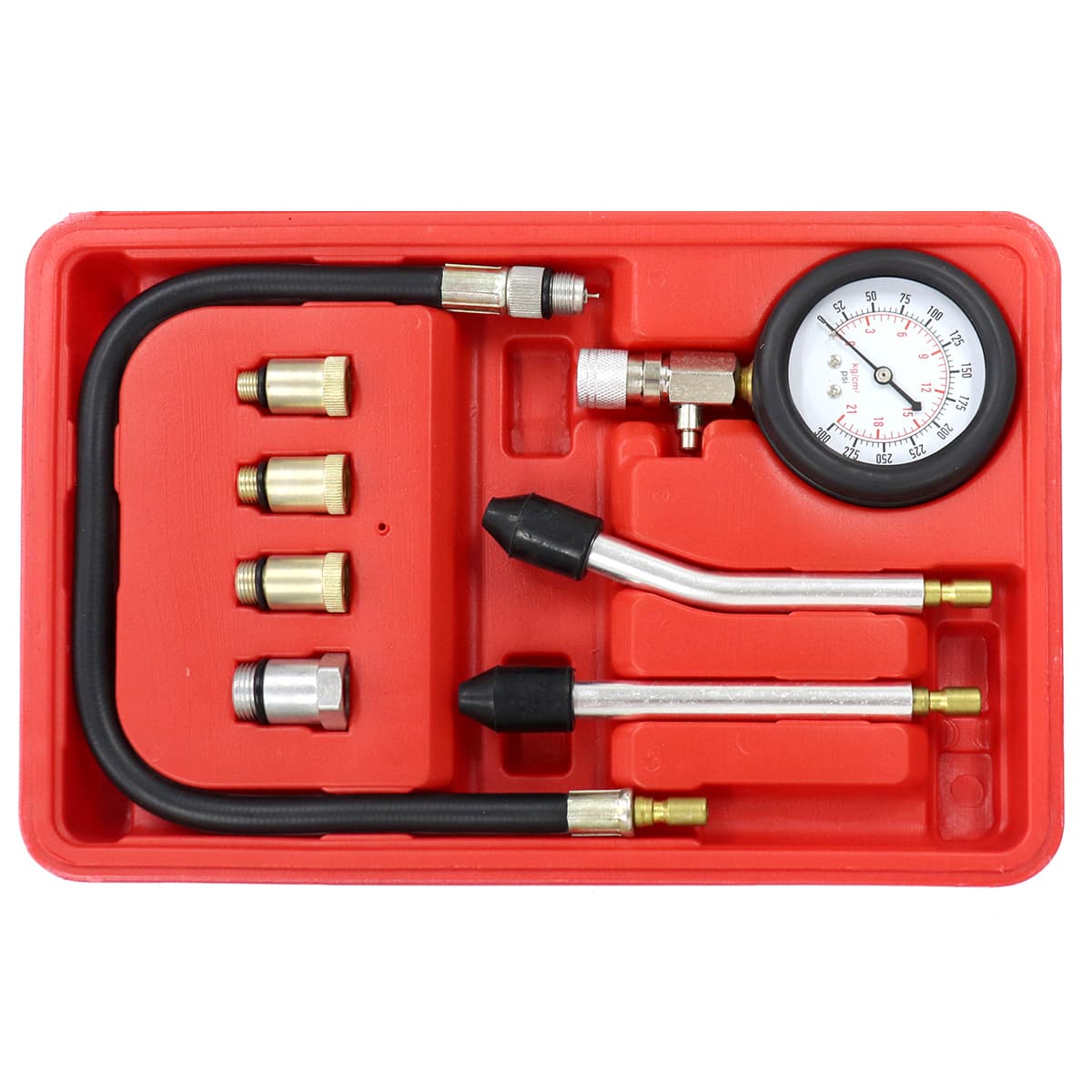 VRC圧力計測器セット コンプレッションゲージ ガソリン車用 300PSI 圧力 計測 | 工具・DIY