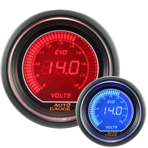 AUTOGAUGE】 オートゲージ 電圧計 52Φ デジタルLCDディスプレイ 追加
