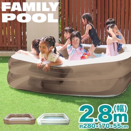 プール 家庭用 大型 2.8 m 子供用 ビニールプール ファミリー