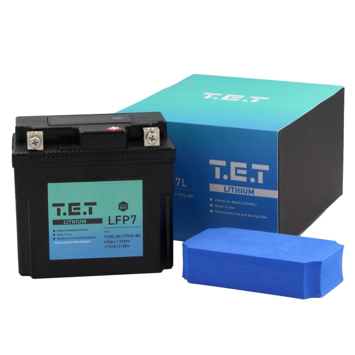 T.E.T LFP7L 超軽量 リチウムイオンバッテリーYTX7L-BS / YTX5L-BS