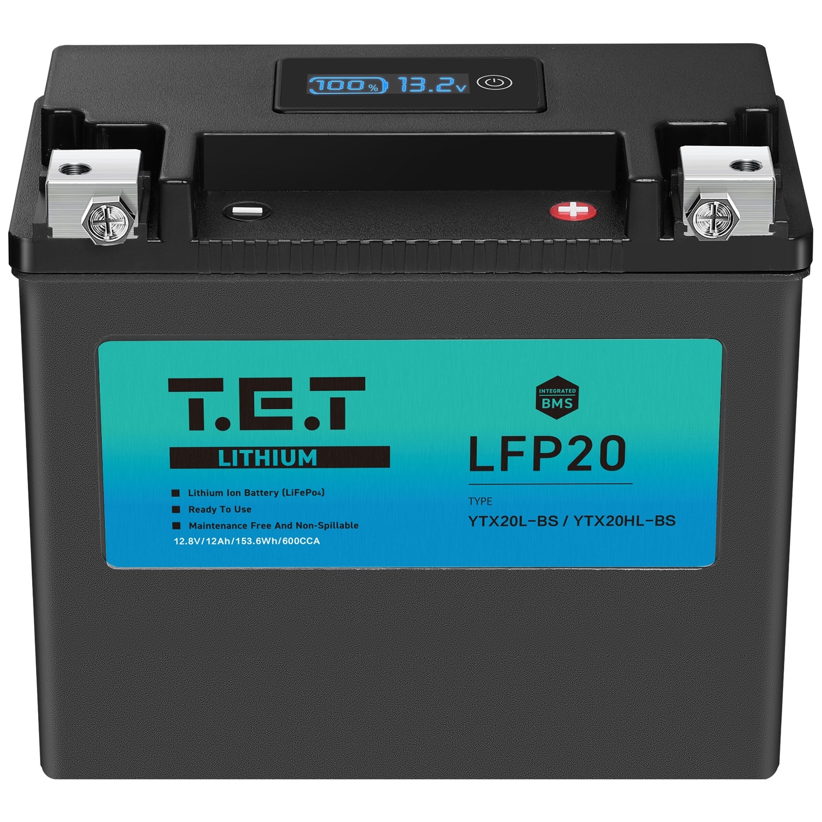 T.E.T LFP20 超軽量 リチウムイオンバッテリーYTX20L-BS 互換 20Ah