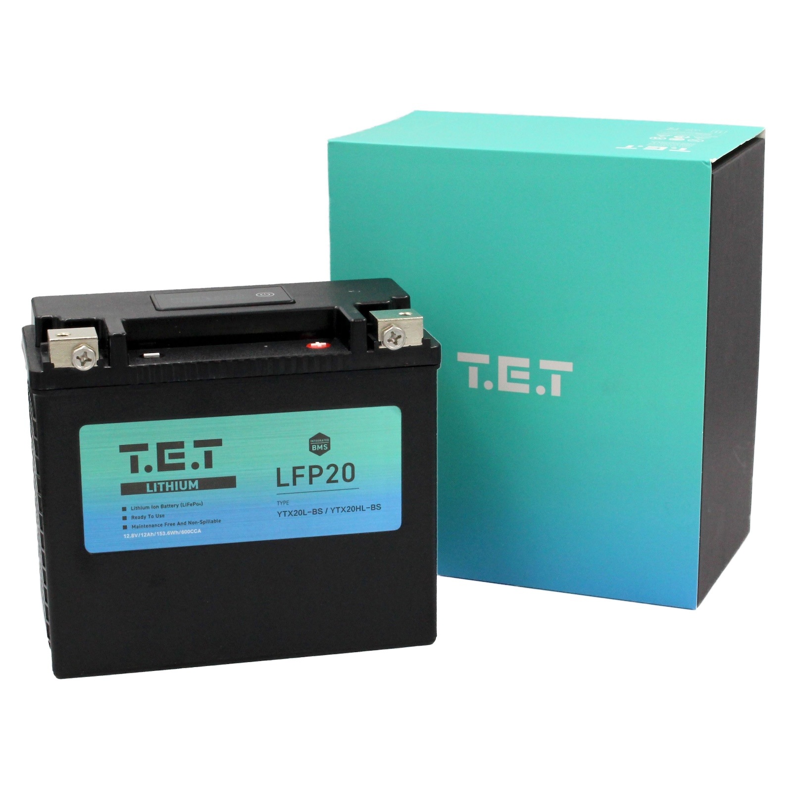 T.E.T LFP20 超軽量 リチウムイオンバッテリーYTX20L-BS 互換 20Ah