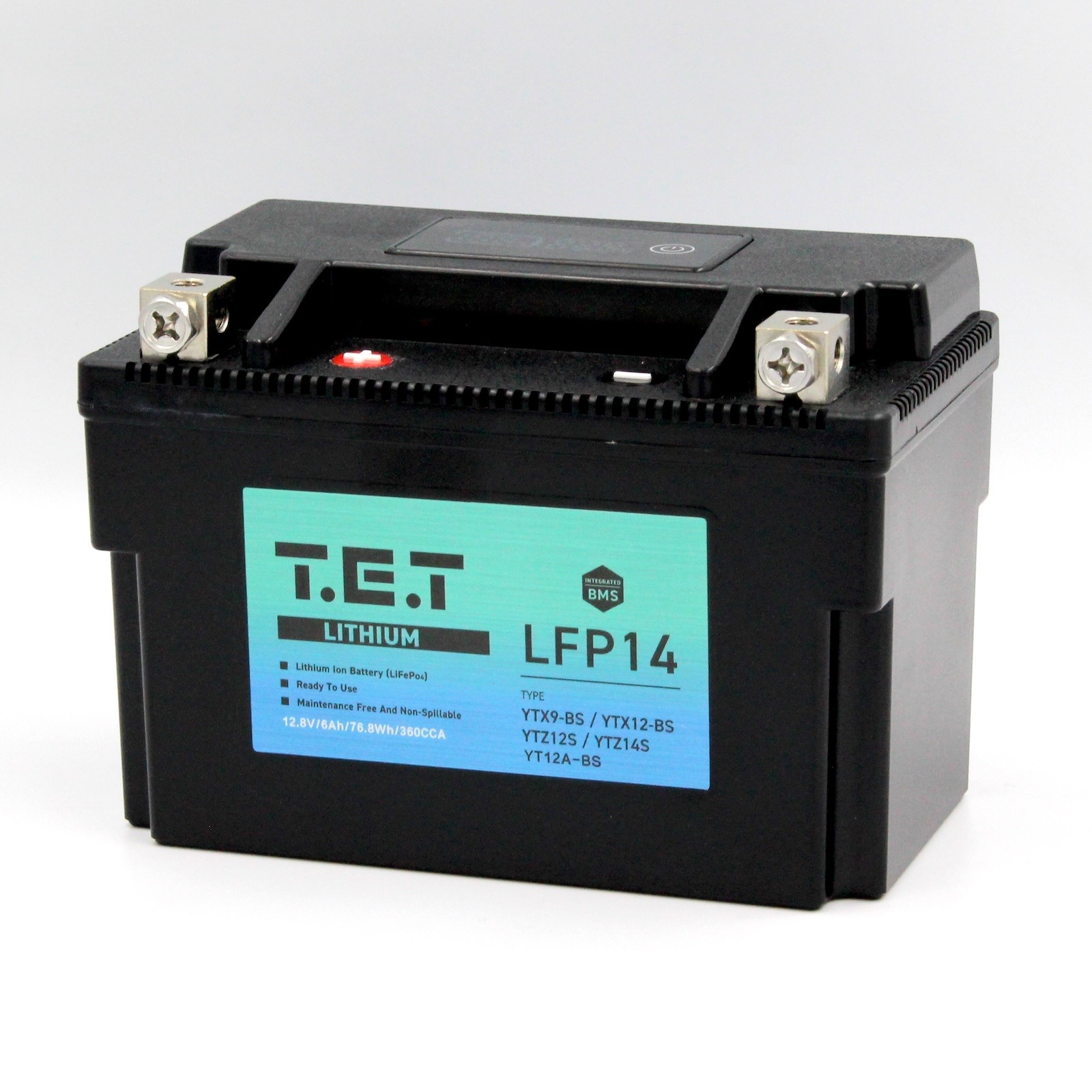 T.E.T LFP14 超軽量 リチウムイオンバッテリーYTX9-BS / YTX12-BS