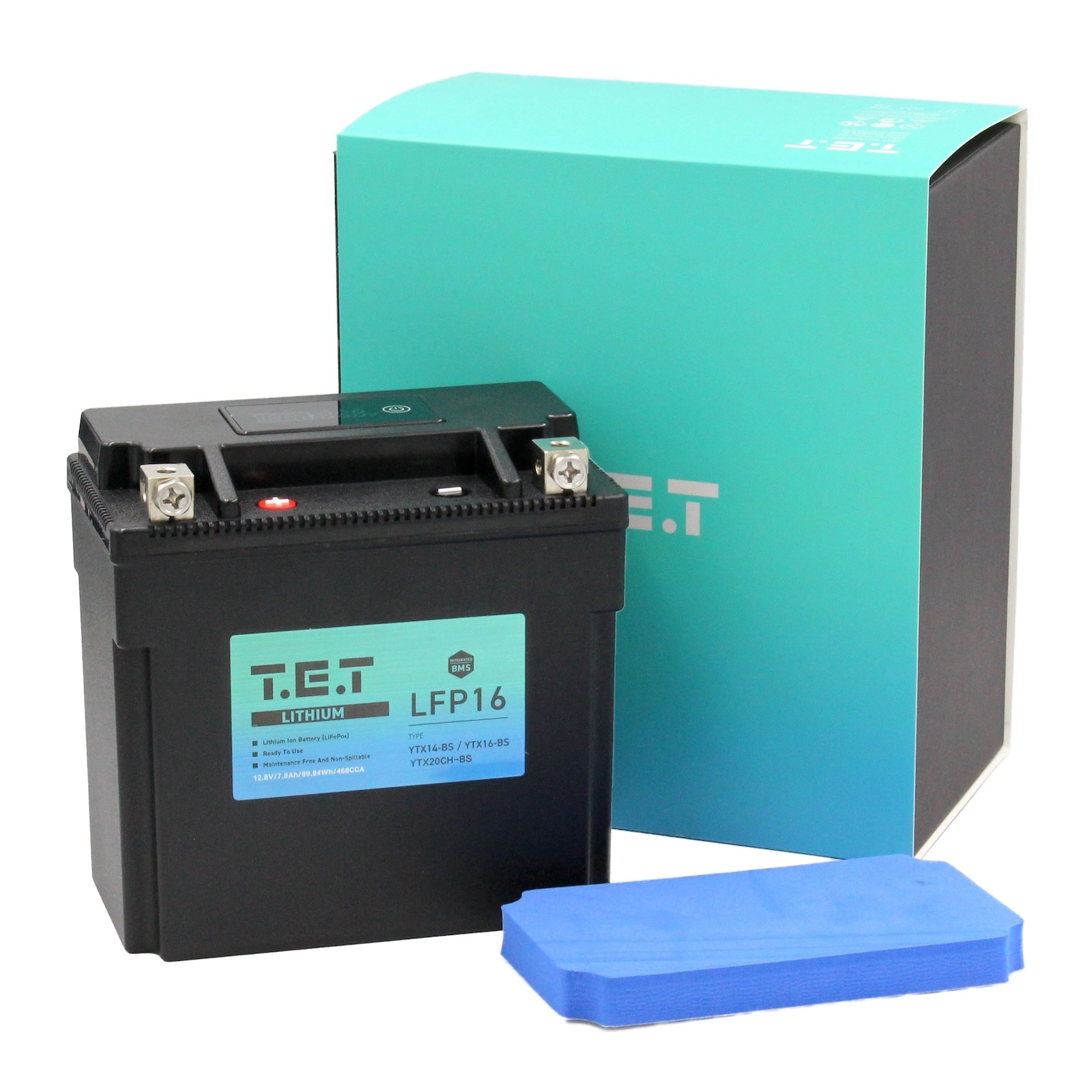 T.E.T LFP16 超軽量 リチウムイオンバッテリーYTX14-BS / YTX16-BS