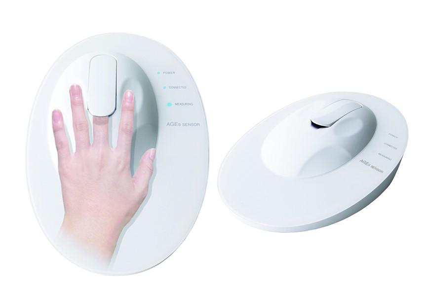 AGEsセンサ（最終糖化産物測定器）RQ-1201J-SET｜非採血・指先測定で生活習慣の影響を数値化する先進型健康チェック機器｜美容・医療・薬局・イベント向け