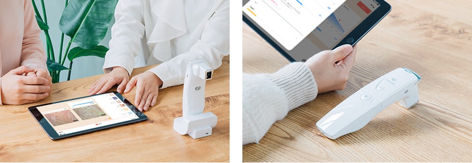 肌カウンセリングスコープ 3R-API100｜高精度7項目分析・肌状態の可視化・商品提案・アフターフォローまで対応・コンパクト＆ワイヤレス設計で場所を選ばず活用できる業務用美肌測定器