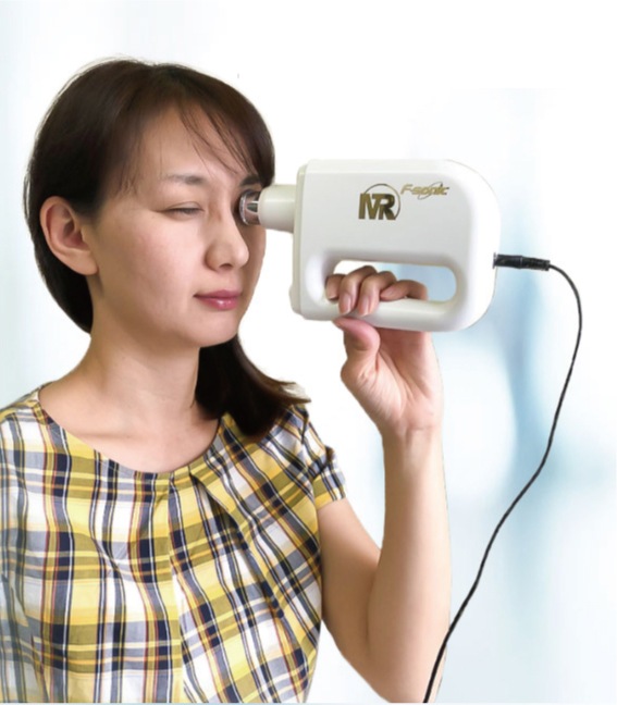 瞳の超音波治療器 MRフタワソニック｜視力改善用超音波治療器｜厚生労働省承認・家庭用眼科機器｜片目10分照射で目の血流活性化をサポート