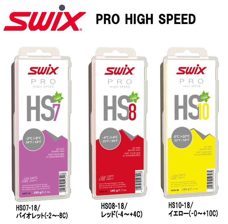 SWIX WAX スウィックス ワックス 180g PRO HIGH SPEED HS7 HS8