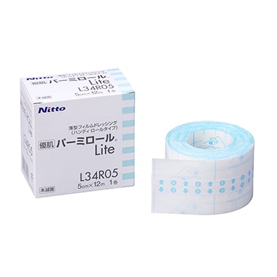Nitto パーミロール・Lite L34R05 5cm×12m ニトムズ 優肌パーミロールLite(ハンディロールタイプ) 5cm×12m