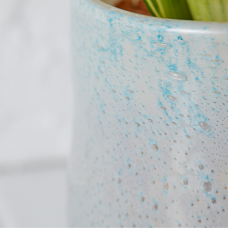 well plants ゼオライト サンセベリア ナローミストホワイト(穴あき鉢／受皿付き)