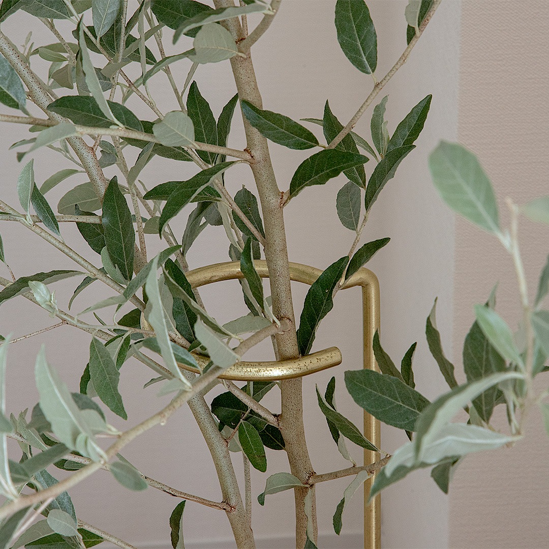 【LUMINA STONE】フラワーベースランプ フロアライト ブラック×ゴールド