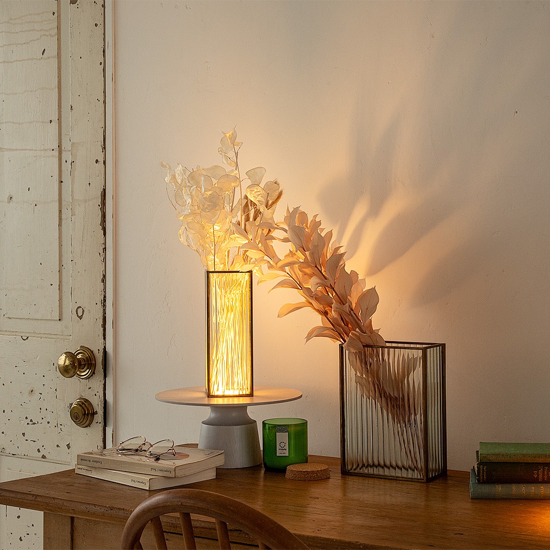 【GLOAK】フラワーベースランプ テーブルライト ホワイト※フラワーベース別売り