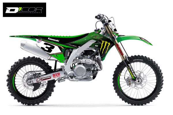 【KXF250 '13-16】D'COR '19 MONSTER KAWASAKIグラフィックデカール ※アウトレット特価品