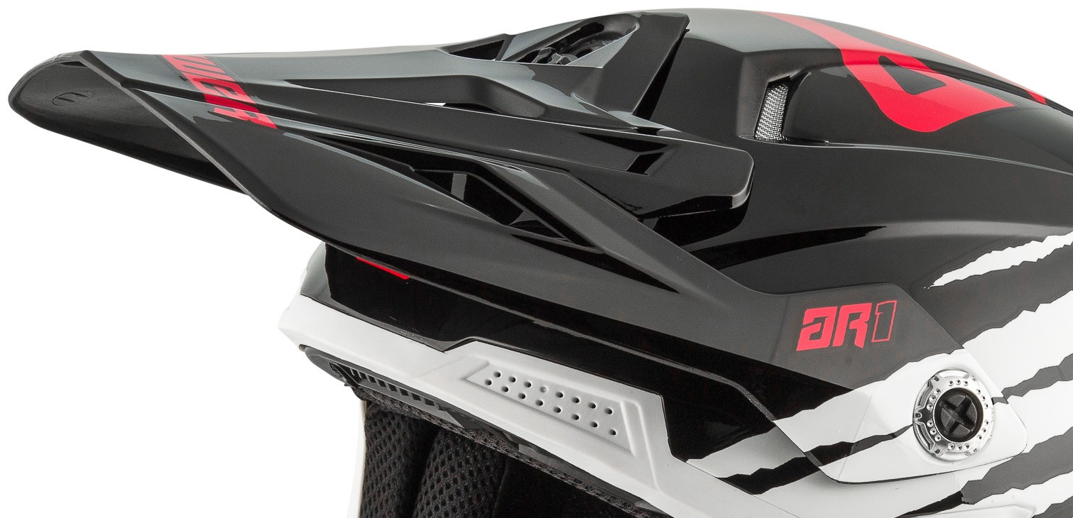 【アウトレット】'20 AR-1 ヘルメット用バイザー WHITE/BLACK/PINK ANSWER ※送料無料対象外、返品・交換不可