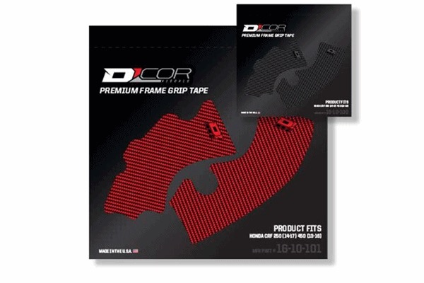 【CRF250R '14-'17/CRF450R '14-'16】デカール D'COR フレームGRIPTAPE※アウトレット 送料無料対象外、返品・交換不可