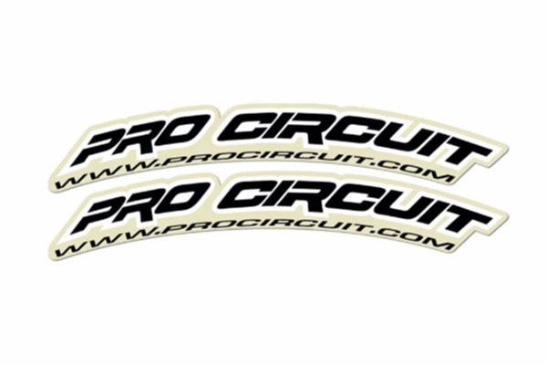 PROCIRCUIT フロントフェンダーデカール：ブラック 左右2枚セット