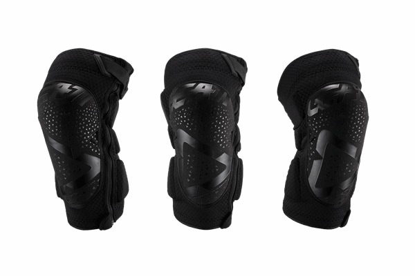 【アウトレット】ブラック LEATT 3DF 5.0 ZIP ニーガード＜左右セット＞※送料無料対象外、返品・交換不可