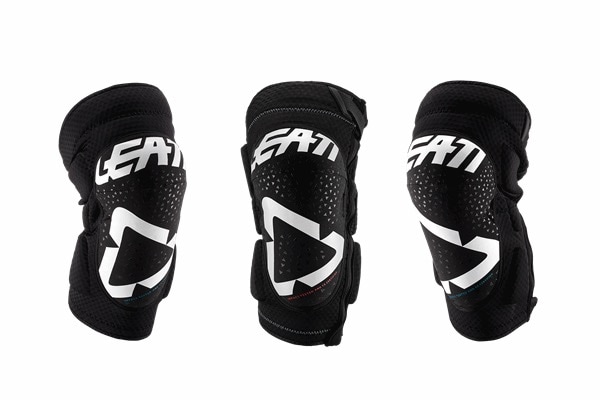 【アウトレット】ホワイト/ブラック LEATT 3DF 5.0 ZIP ニーガード＜左右セット＞※送料無料対象外、返品・交換不可