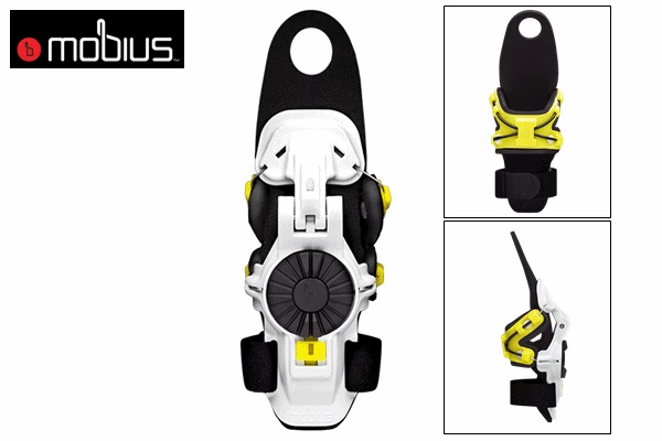 MOBIUS X8 リストブレース ：ホワイト/アシッドイエロー【左右兼用 1PC】
