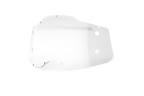 100% FORECAST2 ・ACCURI2 FORECAST・STRATA2 FORECAST ゴーグル用　クリア アンチフォグレンズ （突起なし）