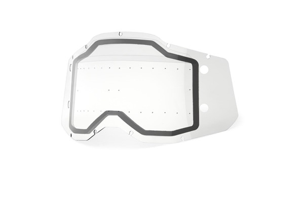 100% FORECAST2 ・ACCURI2 FORECAST・STRATA2 FORECAST ゴーグル用　クリア アンチフォグダブルレンズ （突起あり）